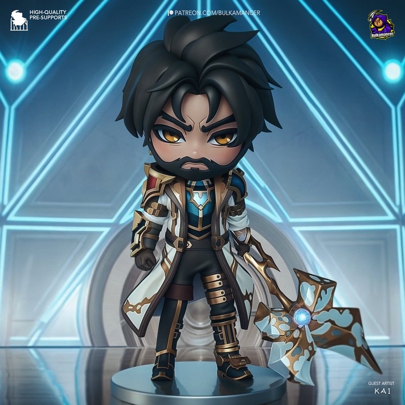 3D打印模型：Arcane中的Chibi Jayce|Bulkamancer – Chibi Jayce – Arcane – 3D Print Model