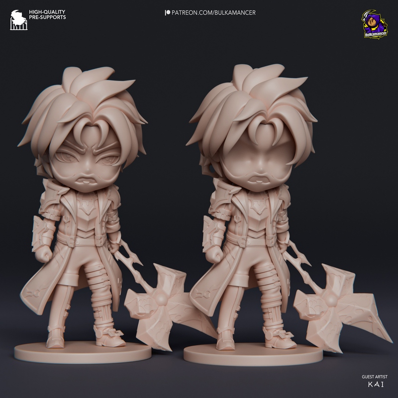 3D打印模型：Arcane中的Chibi Jayce|Bulkamancer – Chibi Jayce – Arcane – 3D Print Model