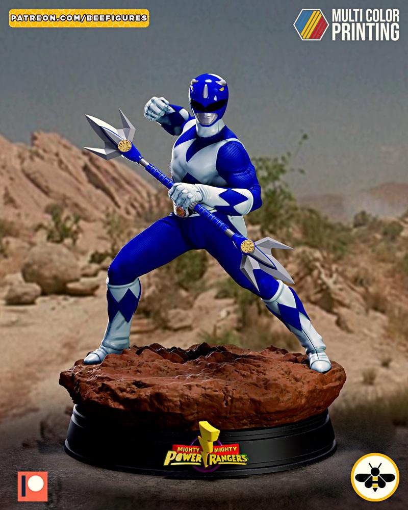 Bee Figures 动漫蓝战士 3D打印模型|Bee Figures – Power Rangers Blue – 3D Print Model STL