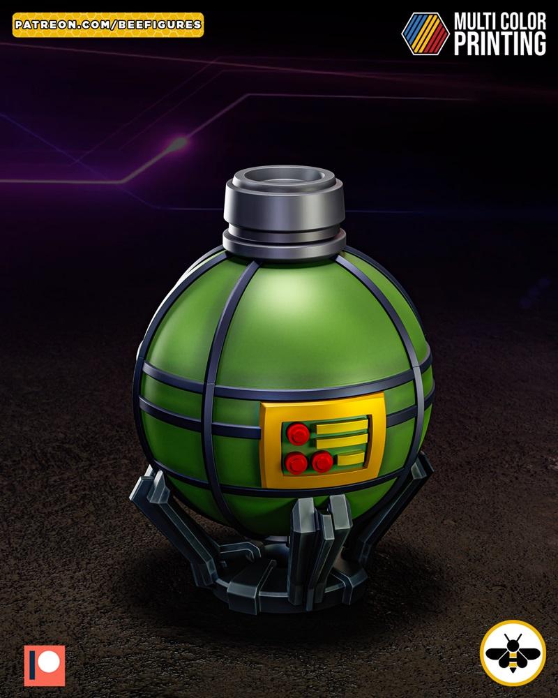蜂形角色特制手雷 3D打印模型|Bee Figures – Special Grenade – 3D Print Model STL