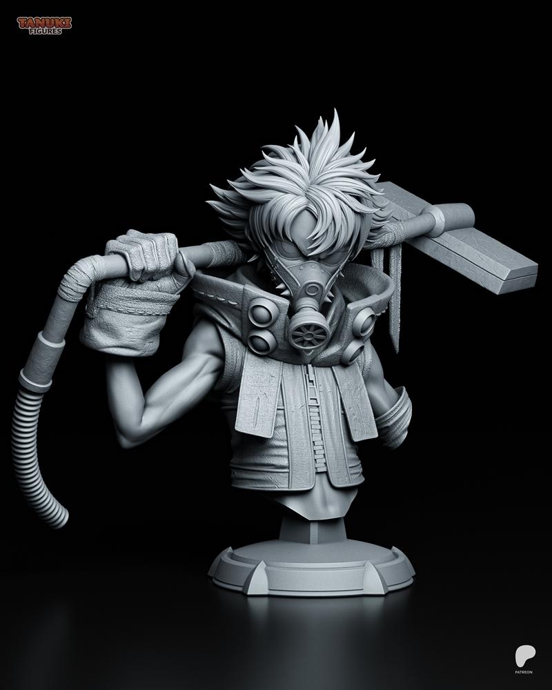 3D打印模型：Rudo人像雕塑|Tanuki Figures – Rudo Bust – 3D Print Model STL