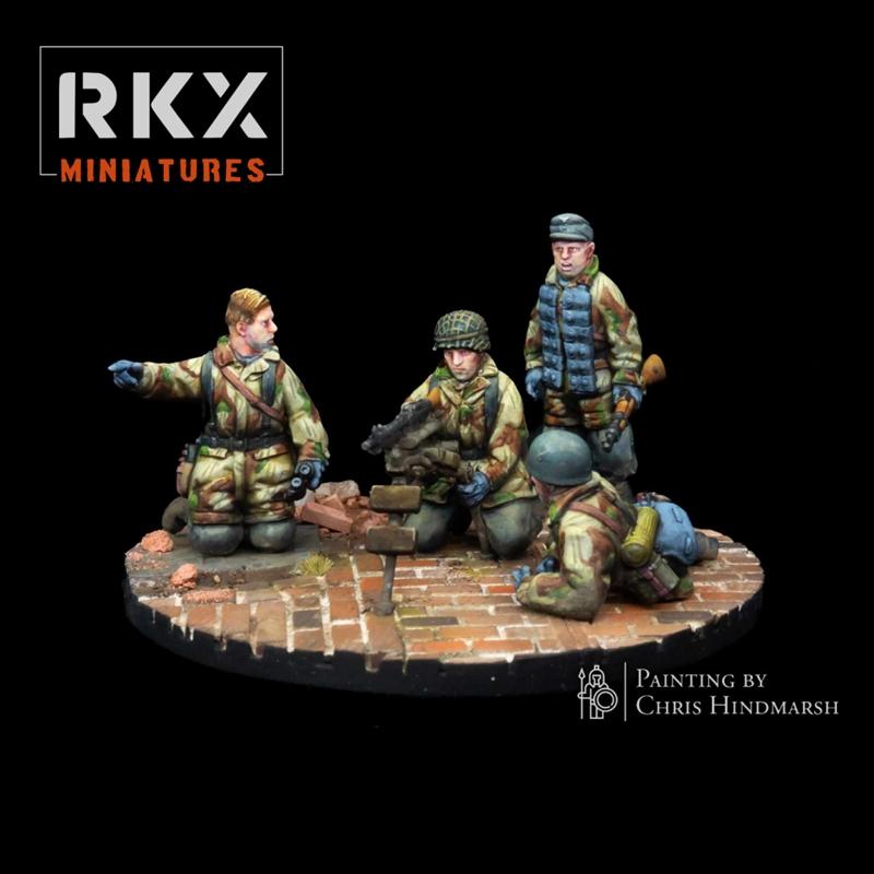 RKX迷你模型-二战德国伞兵MG34机枪小队-3D打印模型|Rkx Miniatures – Fallschirmjager MG34 Team – 3D Print Model STL