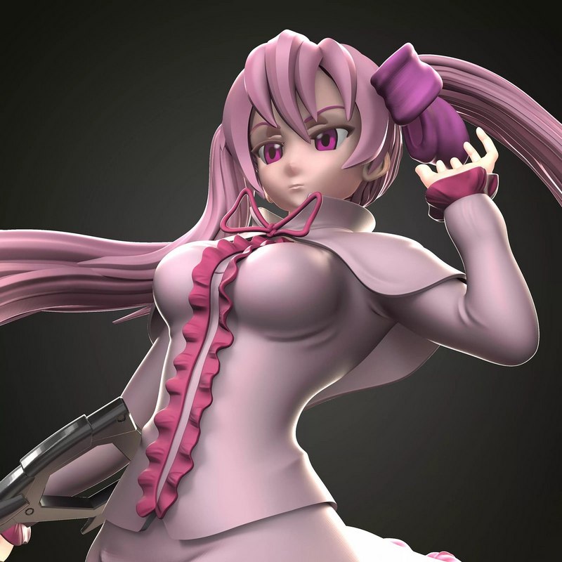 Akame GA Kill 3D打印模型：Akame角色立体模型|Mine – Akame GA Kill – 3D Print Model