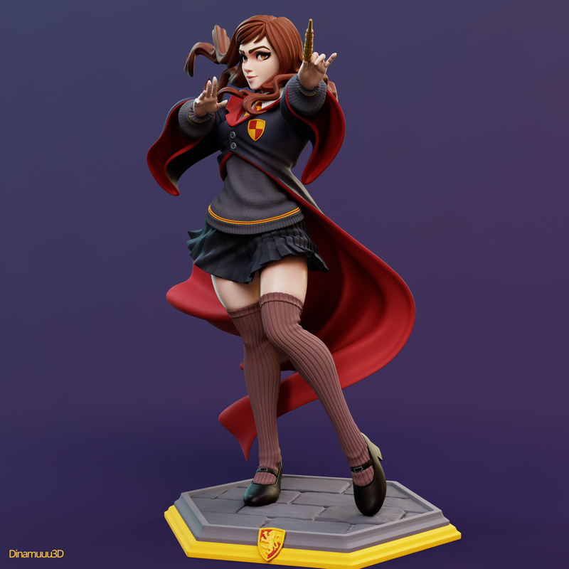 Dinamuuu3D - 霍格沃茨女巫赫敏·格雷庞 3D打印模型|Dinamuuu3D – Hermione Granger – 3D Print Model
