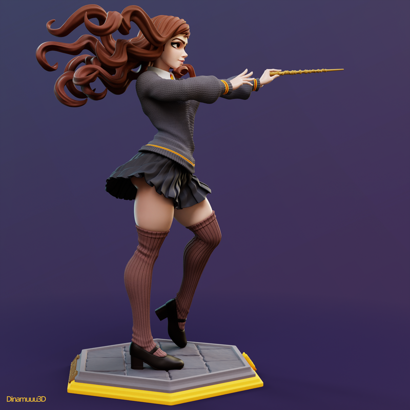 Dinamuuu3D - 霍格沃茨女巫赫敏·格雷庞 3D打印模型|Dinamuuu3D – Hermione Granger – 3D Print Model