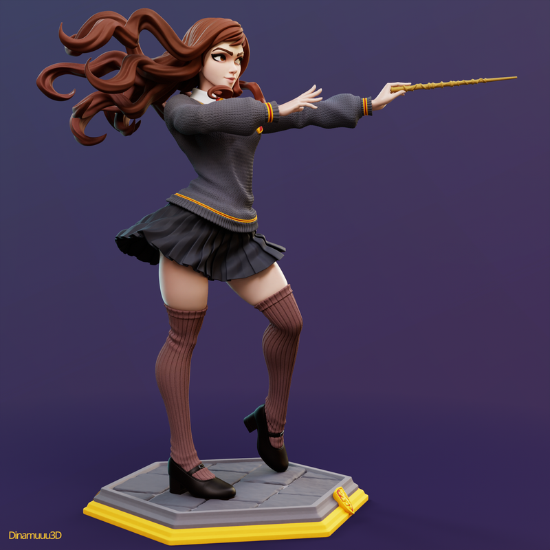 Dinamuuu3D - 霍格沃茨女巫赫敏·格雷庞 3D打印模型|Dinamuuu3D – Hermione Granger – 3D Print Model