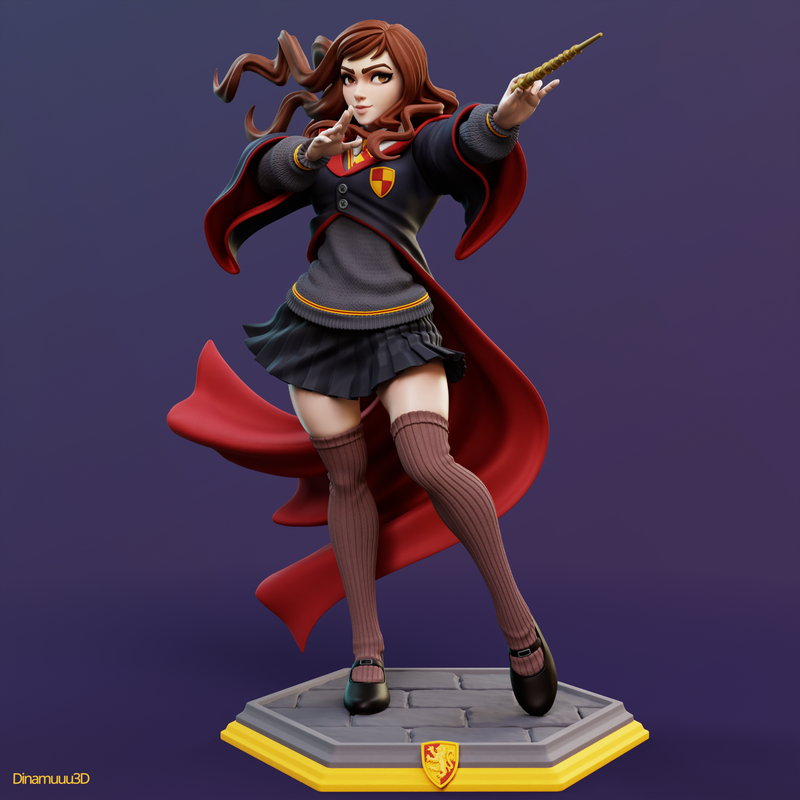Dinamuuu3D - 霍格沃茨女巫赫敏·格雷庞 3D打印模型|Dinamuuu3D – Hermione Granger – 3D Print Model