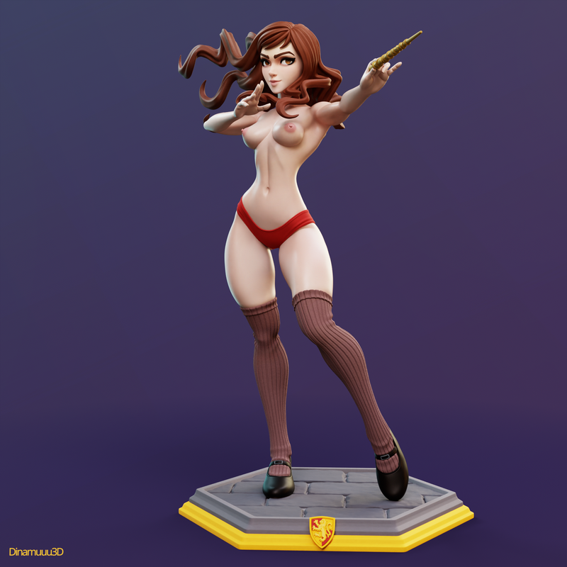 Dinamuuu3D - 霍格沃茨女巫赫敏·格雷庞 3D打印模型|Dinamuuu3D – Hermione Granger – 3D Print Model