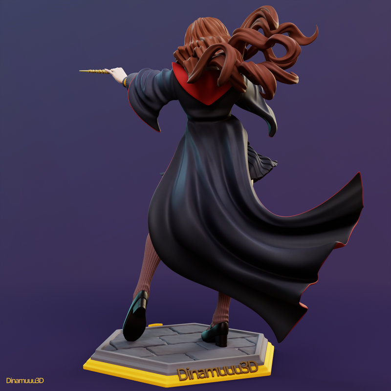 Dinamuuu3D - 霍格沃茨女巫赫敏·格雷庞 3D打印模型|Dinamuuu3D – Hermione Granger – 3D Print Model