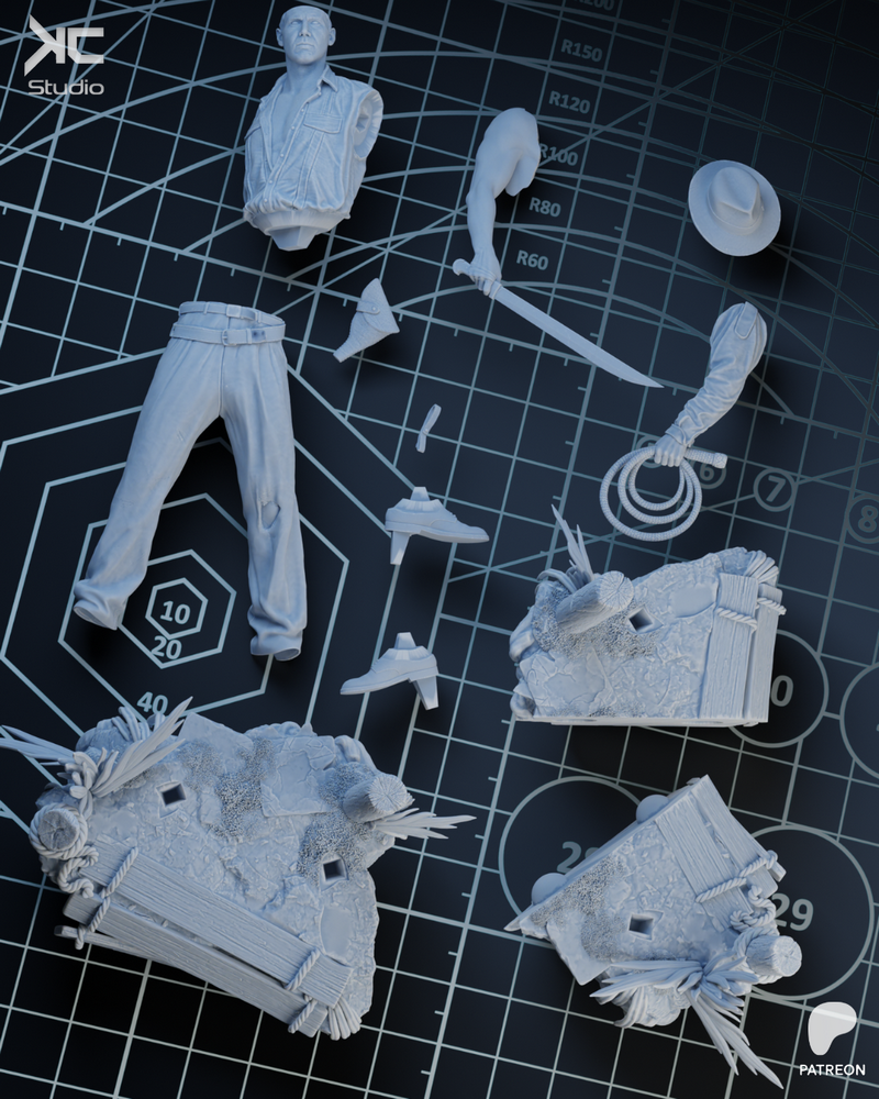 KC Studio -夺宝奇兵：最后的法老 - 3D打印模型|KC Studio – Indiana Jones – Temple of Doom – 3D Print Model