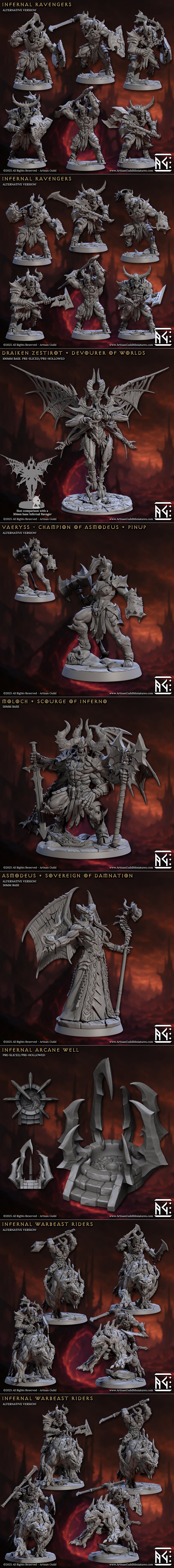 艺术工坊 - 炼狱军团 - 2025年3D打印模型|Artisan Guild – Infernal Legion July 2025 – 3D Print Model STL