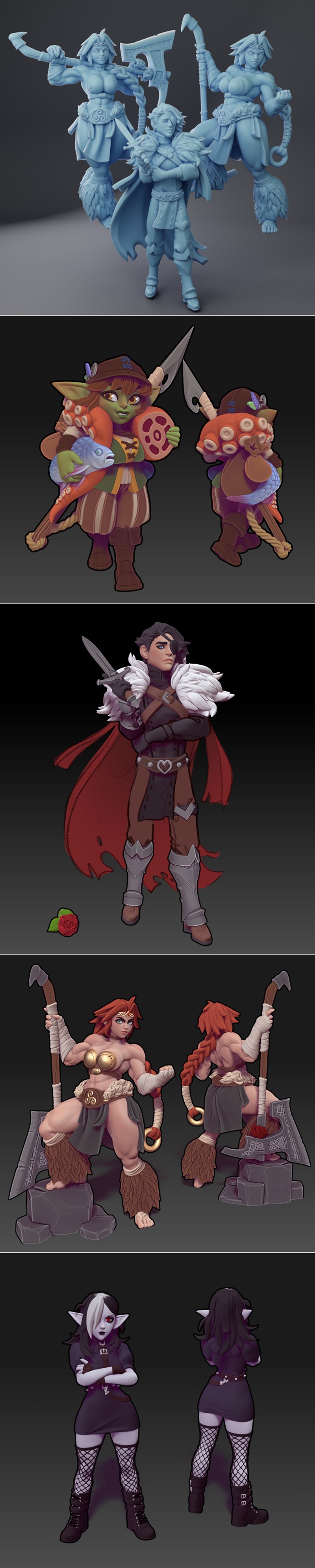 双女神——2025年8月完整版3D打印模型|Twin Goddess – August 2025 full pack – 3D Print Model STL