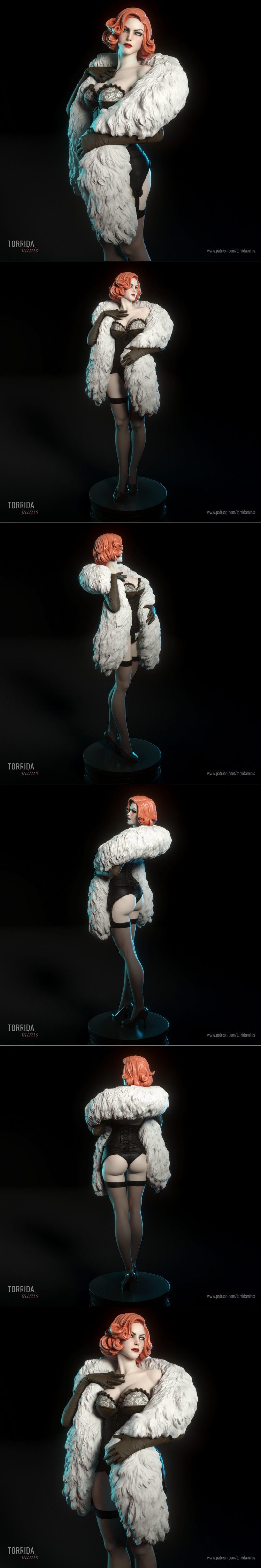 诺伊芭蕾《卡普里奇》3D打印迷你模型|Torrida Minis – Caprice from Noir Burlesque – 3D Print Model STL