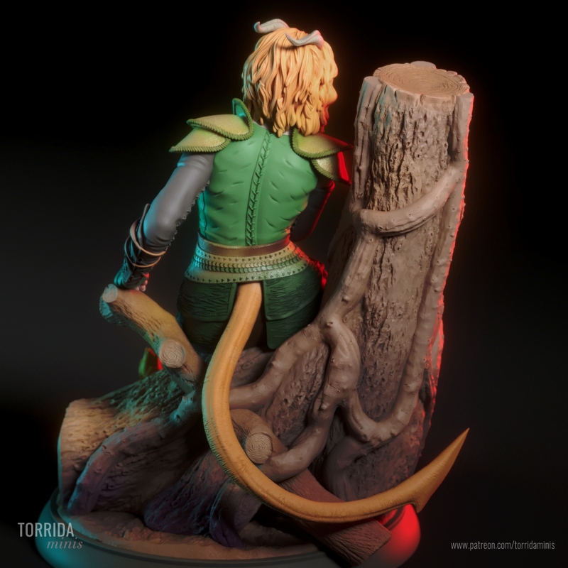 托里达迷你模型——龙与地下城多里克角色3D打印版|Torrida Minis – Doric from Dungeons and Dragons – 3D Print Model