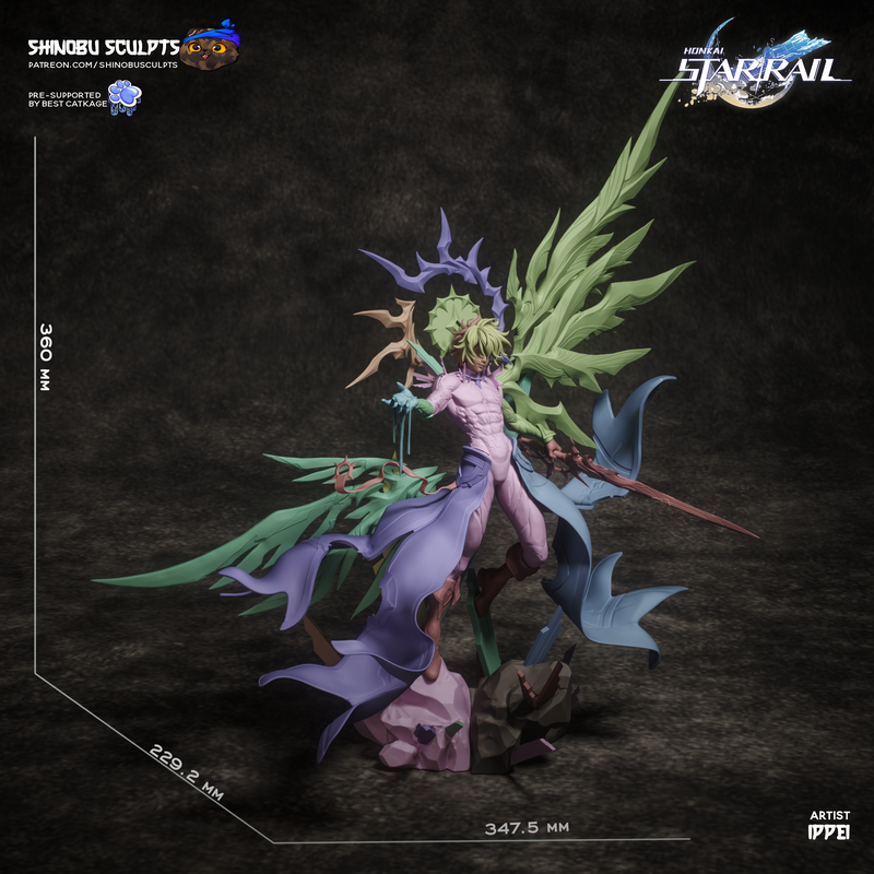 魂斗罗·幻梦·神无 - 3D打印模型|Shinobu Sculpts – Honkai – Phainon – 3D Print Model