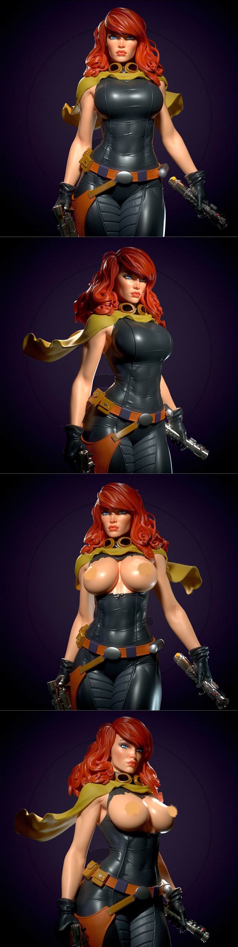 Yan-H工作室 - 马拉·杰德·天行者 - 3D打印模型|Yan-H – Mara Jade Skywalker – 3D Print Model STL