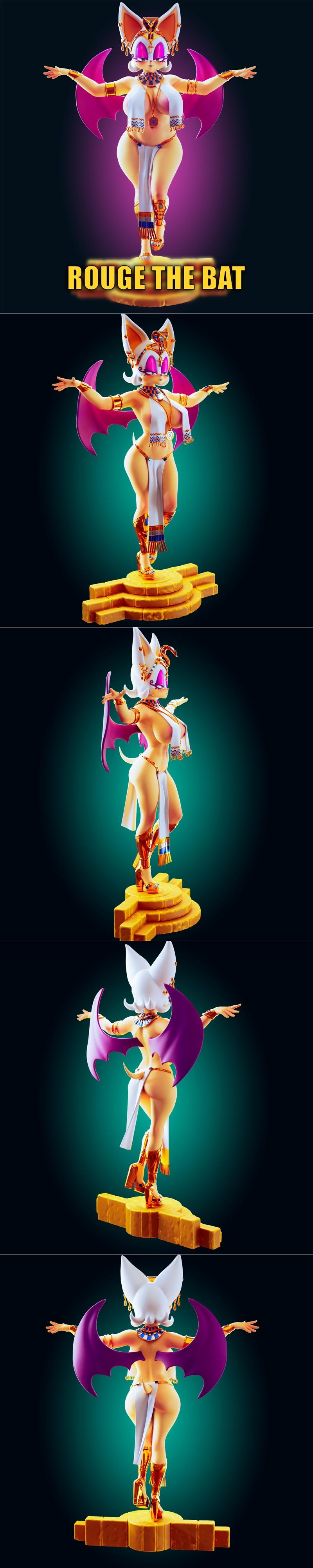红蝙蝠埃及风cosplay 3D打印模型|Officer Rhu – Rouge the Bat Egyptian Cosplay – 3D Print Model STL