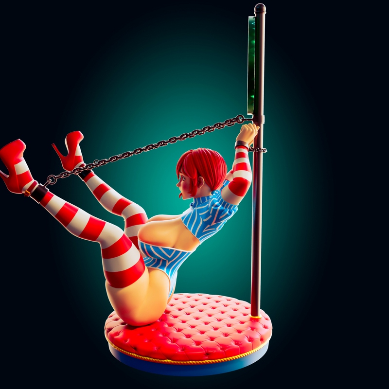 Rhu官方3D打印模型：Wendy角色立体造型|Officer Rhu – Wendy Mascot – 3D Print Model