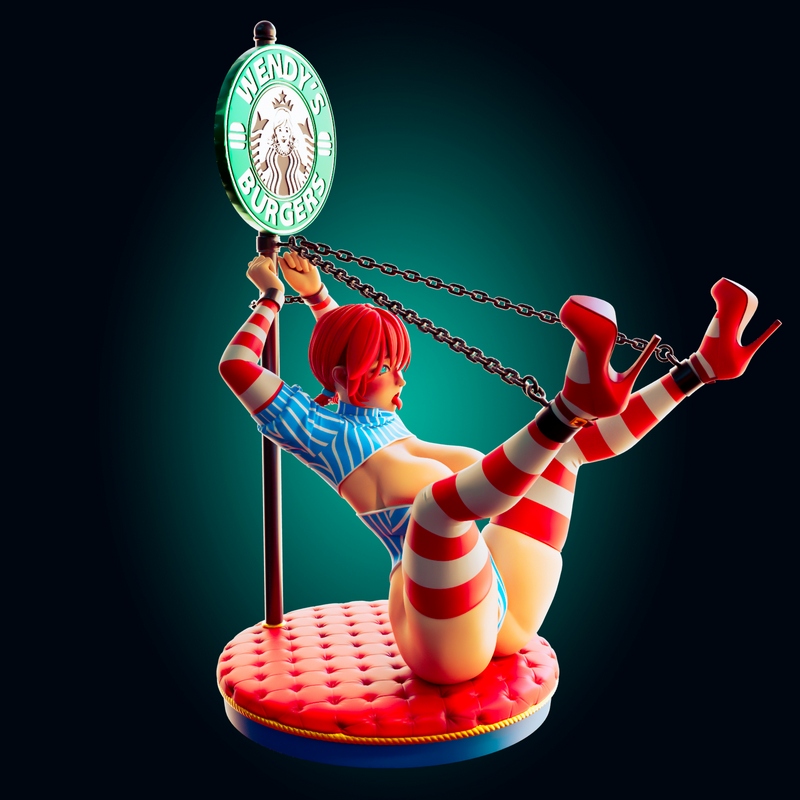 Rhu官方3D打印模型：Wendy角色立体造型|Officer Rhu – Wendy Mascot – 3D Print Model