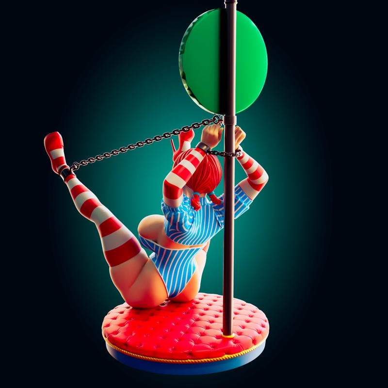 Rhu官方3D打印模型：Wendy角色立体造型|Officer Rhu – Wendy Mascot – 3D Print Model