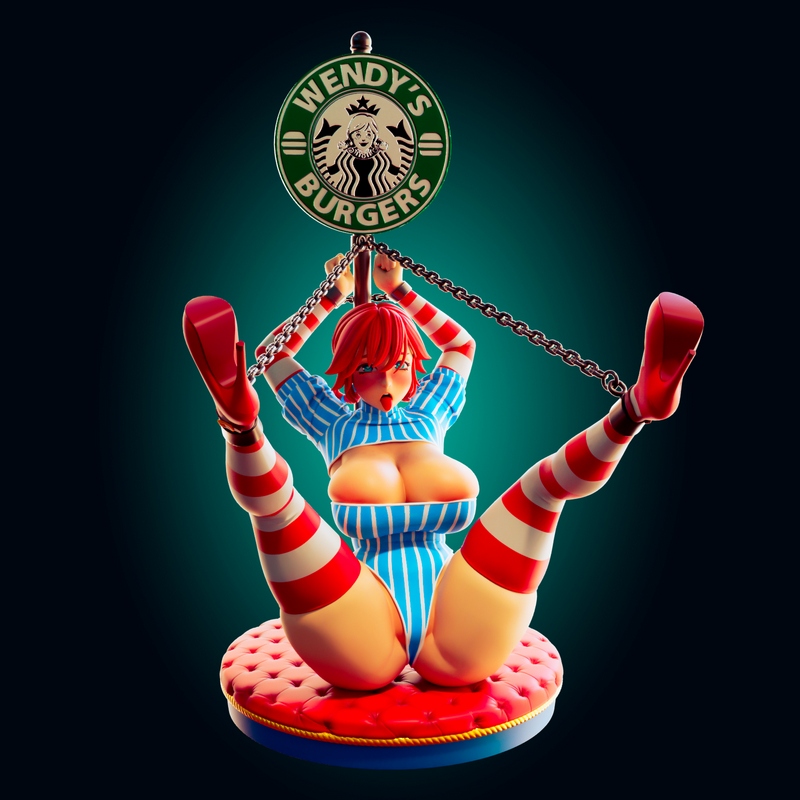 Rhu官方3D打印模型：Wendy角色立体造型|Officer Rhu – Wendy Mascot – 3D Print Model