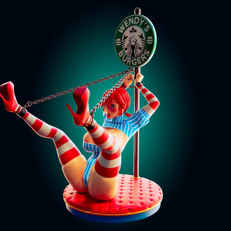 Rhu官方3D打印模型：Wendy角色立体造型|Officer Rhu – Wendy Mascot – 3D Print Model