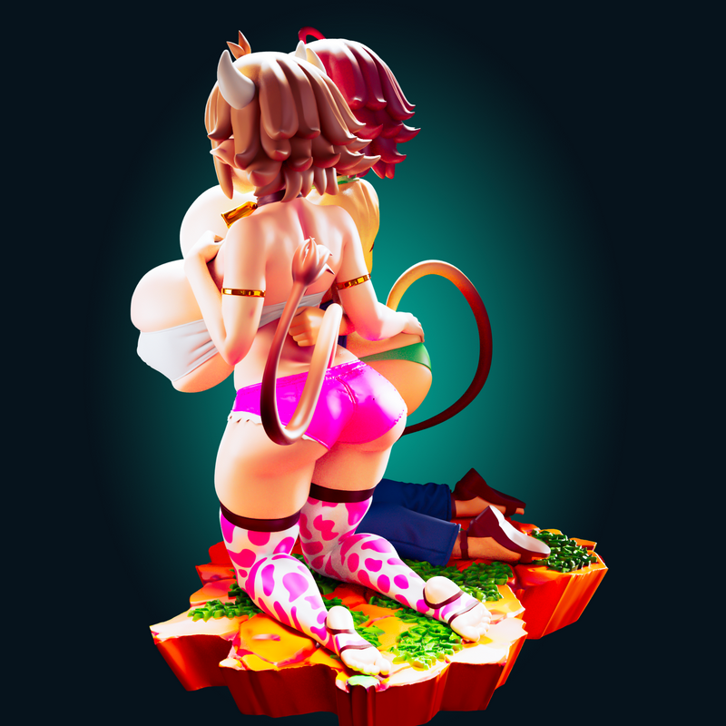 牛奶与 Guinea 双人组合 3D打印模型|Officer Rhu – Milky and Guinea Duo – 3D Print Model