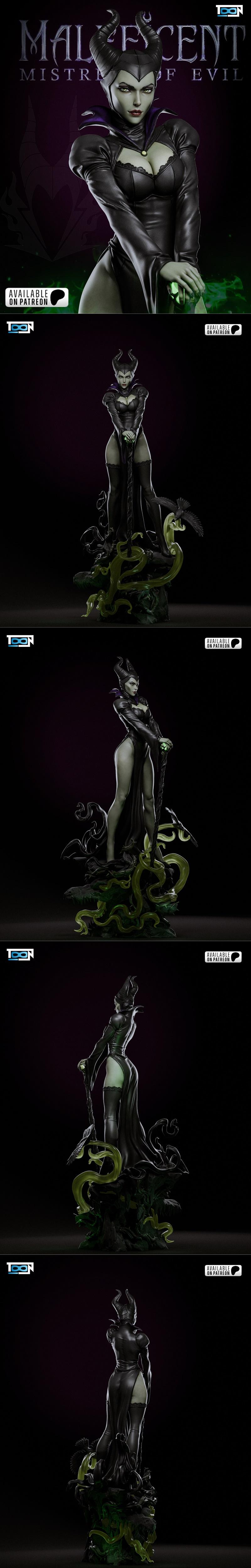 Toon Studios出品《睡美人》与《魔女宅急便》3D打印模型|Toon Studios – Sleeping Beauty – Maleficent – 3D Print Model STL