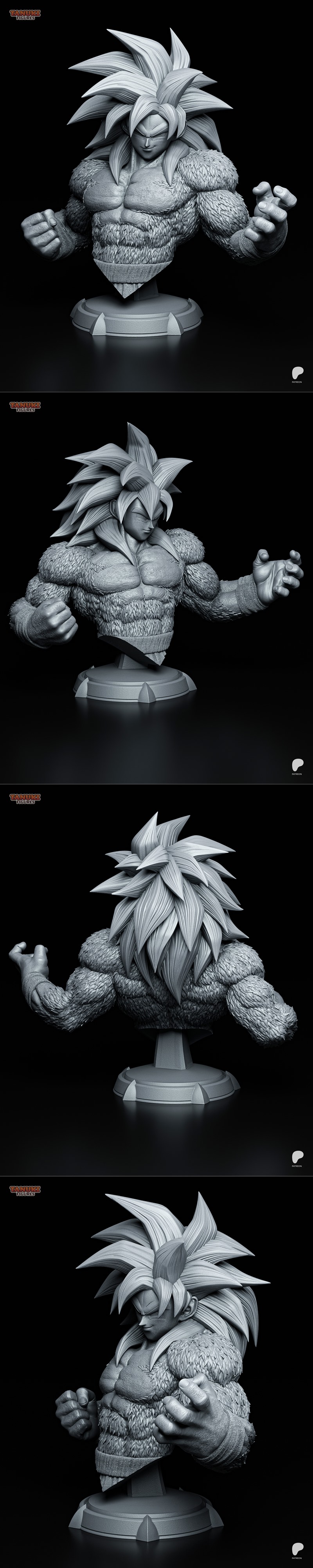 悟空SSJ4迪玛3D打印模型|Tanuki Figures – Goku SSJ 4 Daima – 3D Print Model STL
