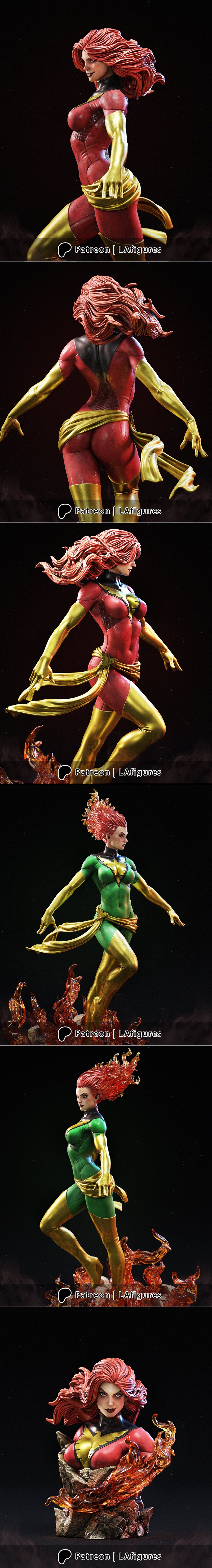 X战警：凤凰 3D打印模型|L.A. Figures – X – Men Phoenix – 3D Print Model STL