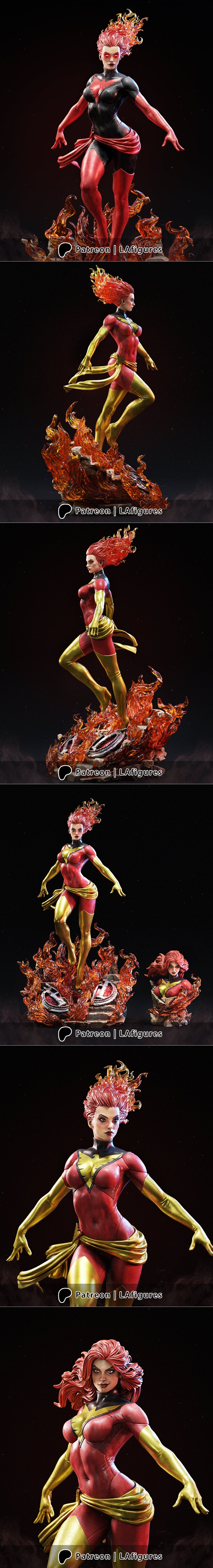 X战警：凤凰 3D打印模型|L.A. Figures – X – Men Phoenix – 3D Print Model STL