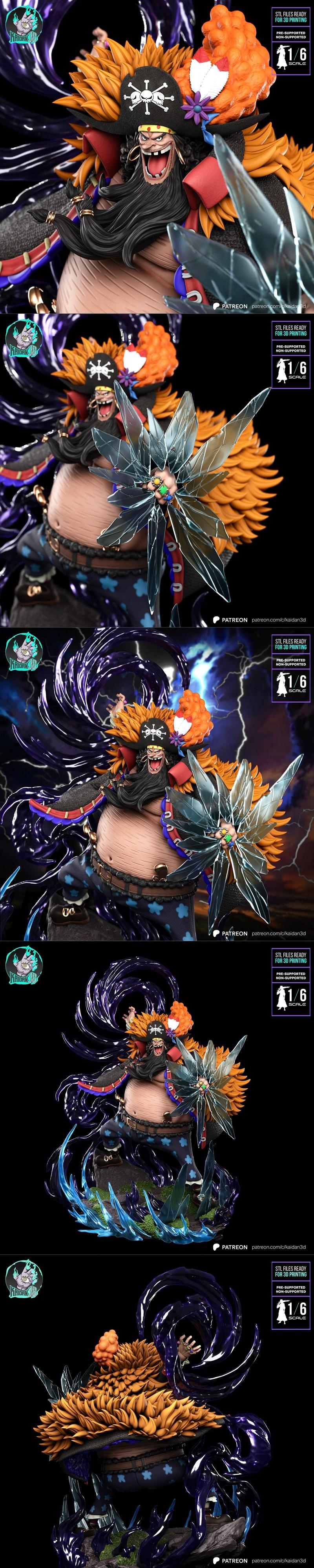 Kaidan 黑须 3D打印模型|Kaidan – Black Beard – 3D Print Model STL