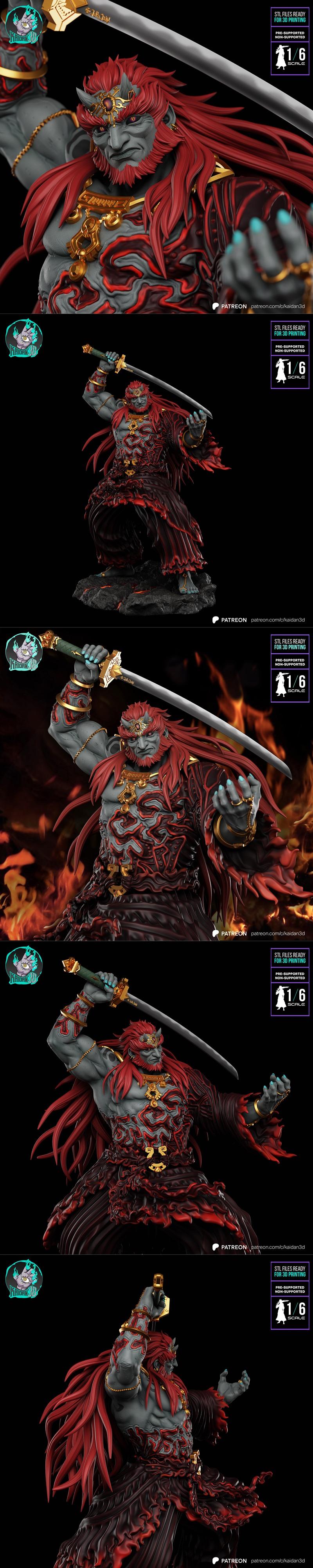 Kaidan 3D打印模型：Ganandorf角色精摹版|Kaidan – Ganandorf – 3D Print Model STL