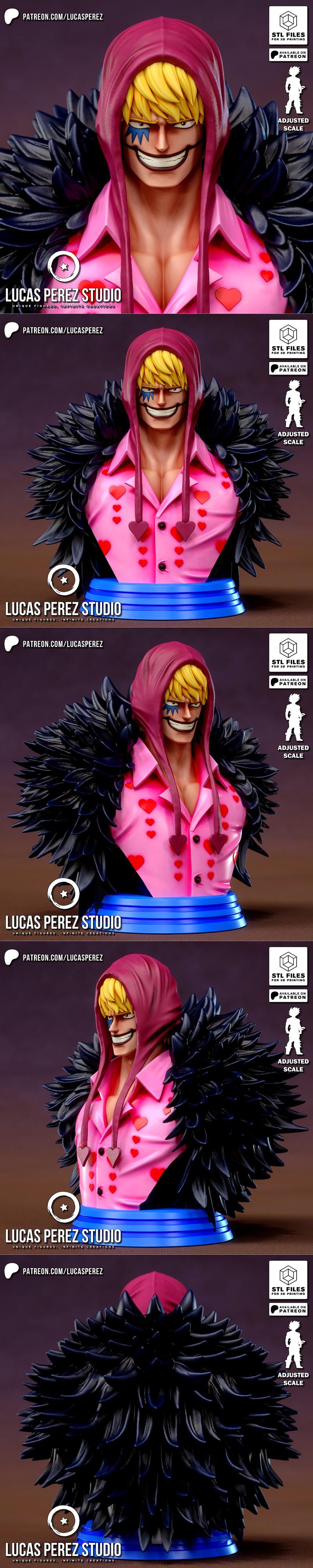 罗西纳特雕像 3D打印模型|Lucas Perez – Rosinante Bust – 3D Print Model STL