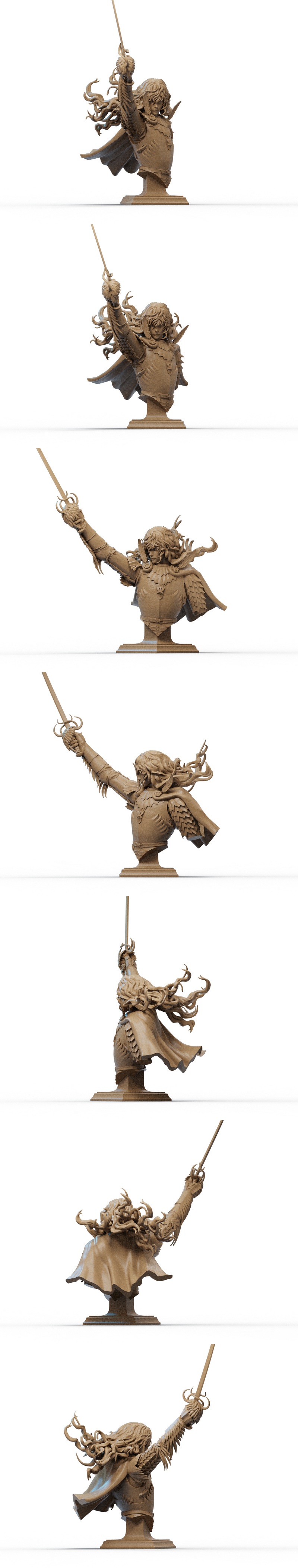 格里菲斯雕像 3D打印模型|Griffith Bust – 3D Print Model