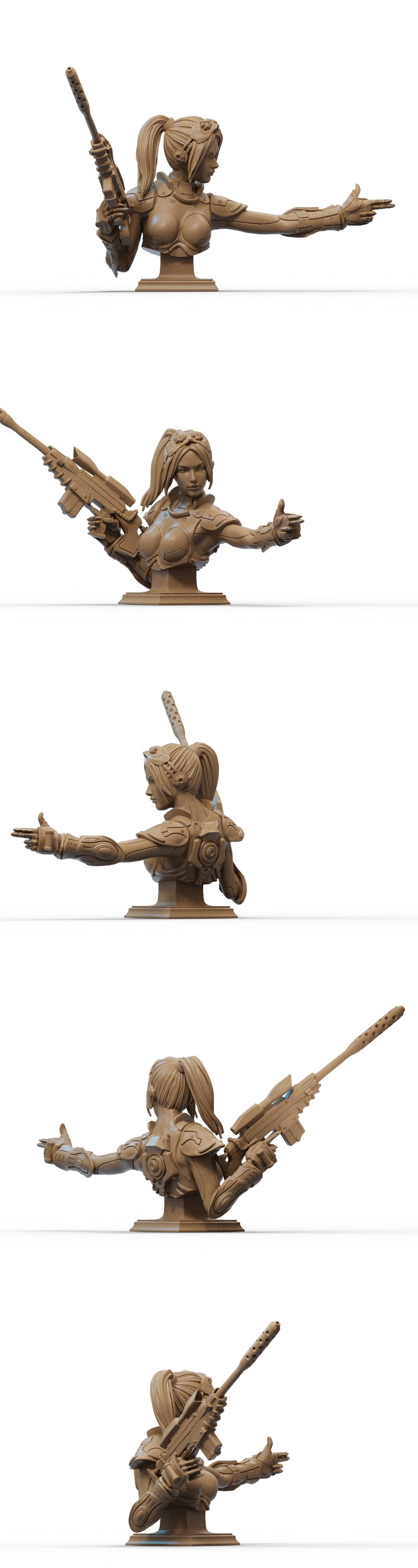 诺瓦胸甲 2 - 星海争霸 - 3D打印模型|Nova Bust 2 – Starcraft – 3D Print Model