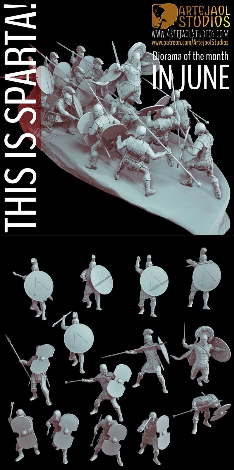 斯巴达之战 3D打印模型 STL|This is Sparta – 3D Print Model STL