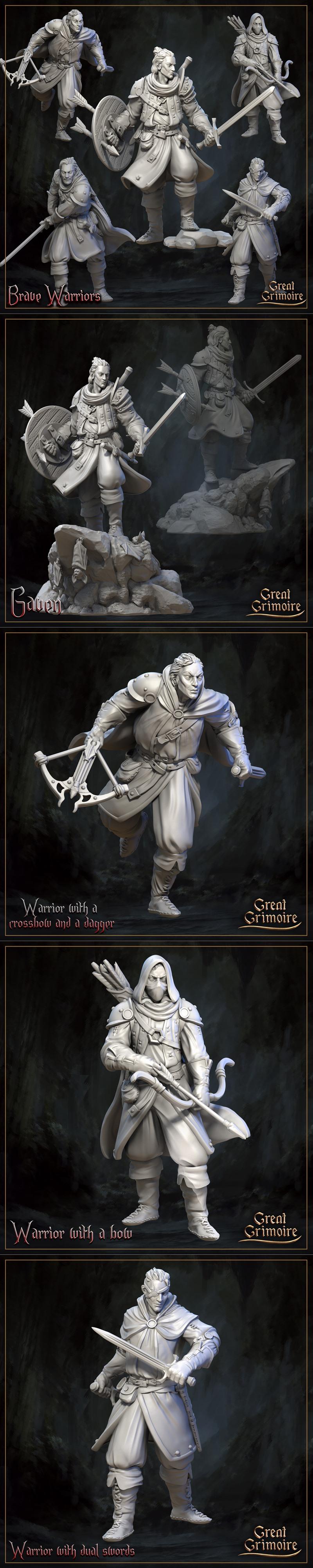 伟大秘典——勇者战魂 3D打印模型|Great Grimoire – Brave Warriors – 3D Print Model STL