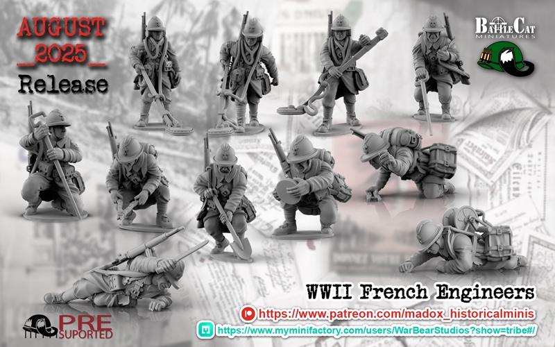二战法国工程师 3D打印模型|WWII French Engineers – 3D Print Model STL