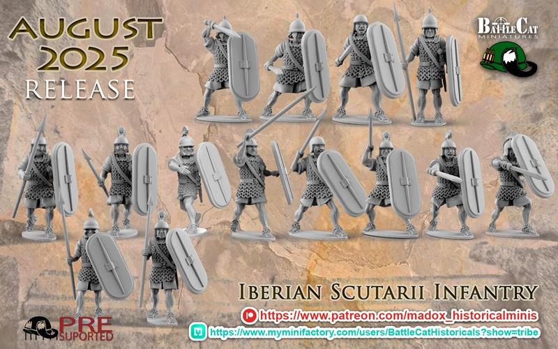 伊比利亚苏塔里步兵——3D打印模型|Iberian Scutarii Infantry – 3D Print Model STL
