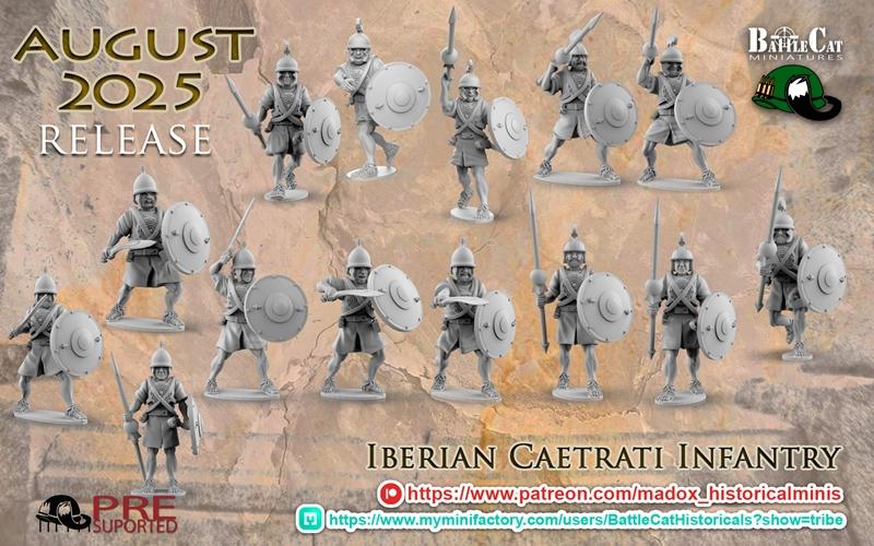 伊比利亚凯特拉提步兵 3D打印模型|Iberian Caetrati Infantry – 3D Print Model STL