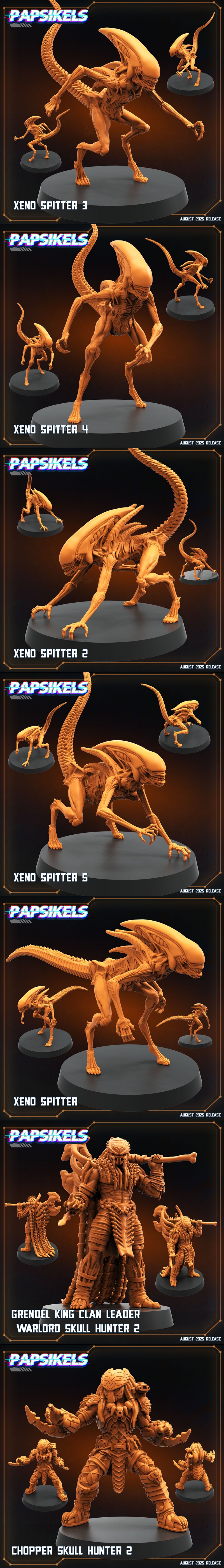 Papsikels迷你模型——科幻题材3D打印雕塑（2025年）|Papsikels Miniatures – Sci-Fi Ground Zero August 2025 – 3D Print Model STL