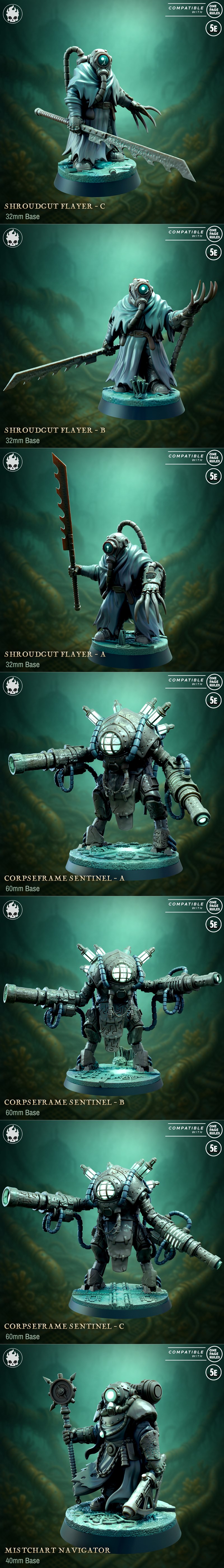 Fleshcraft Studio《沉溺之子》第二章： ventscourge 潜 salvagers 3D打印模型|Fleshcraft Studio – The Sons of the Drowned – Part 2 – The Ventscourge Salvagers August 2025 – 3D Print Model STL