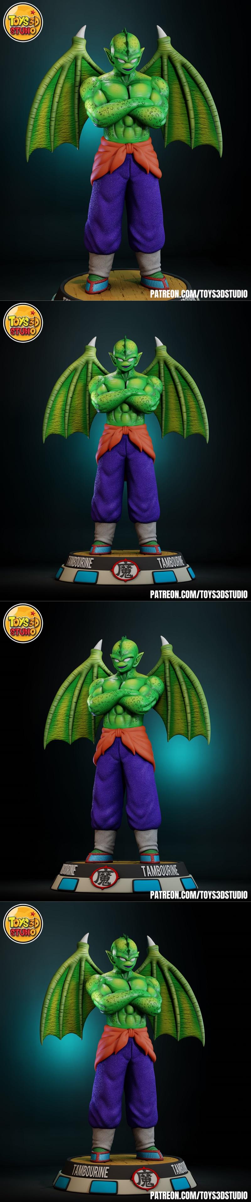 鼓铃模型-3D打印雕塑|Tambourine – 3D Print Model STL