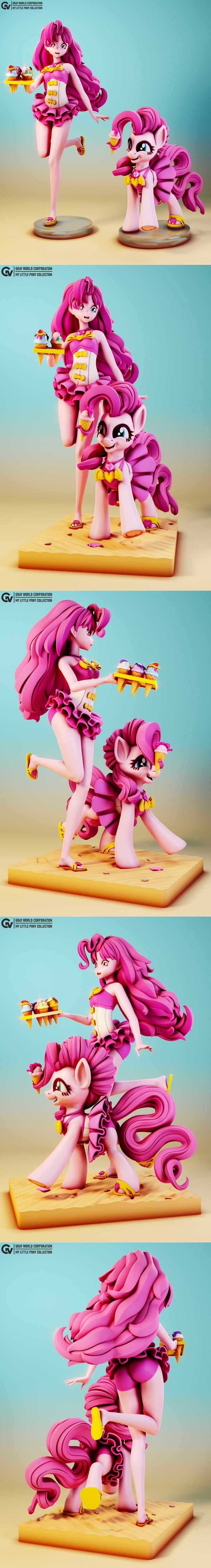 小马宝莉粉沙海滩套装 3D打印模型|Gray World Corporation – Pink Beach Sand Set My Little Pony – 3D Print Model STL