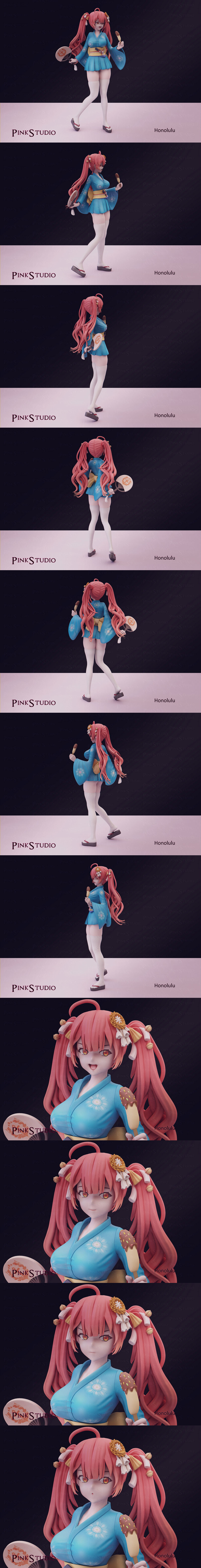 粉晶工坊 - 阿祖兰 - 毕加索3D打印模型|Pink Studio – Azur Lane – Honolulu – 3D Print Model