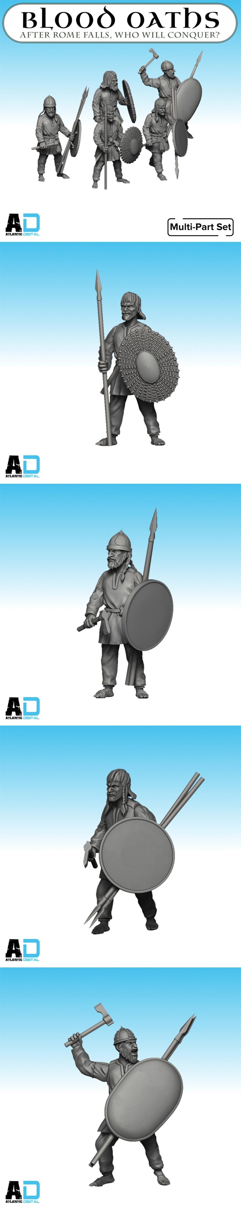 大西洋战争游戏 - 东欧征召步兵 - 3D打印模型|Wargames Atlantic – Eastern European Levy Infantry – 3D Print Model STL