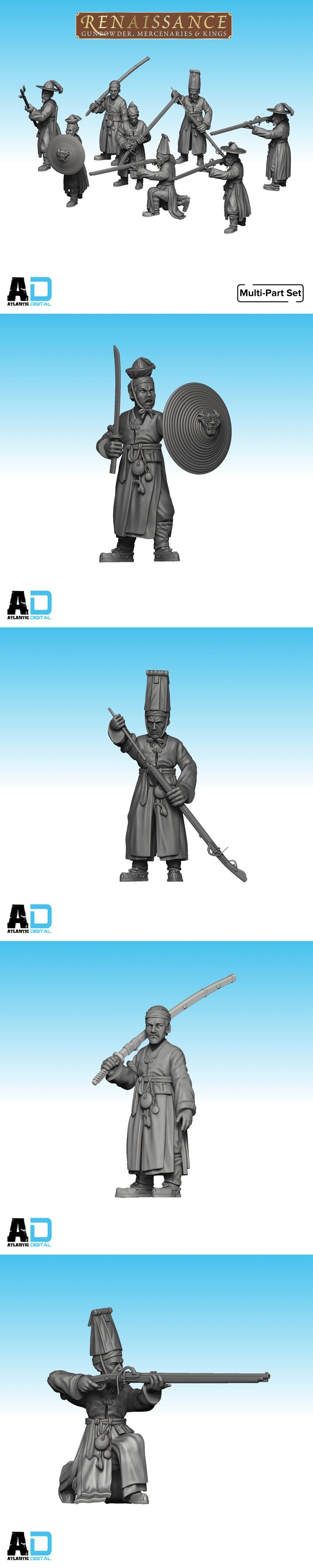 汪德西洋——三国火枪手——3D打印模型|Wargames Atlantic – Joseon Musketeers – 3D Print Model STL