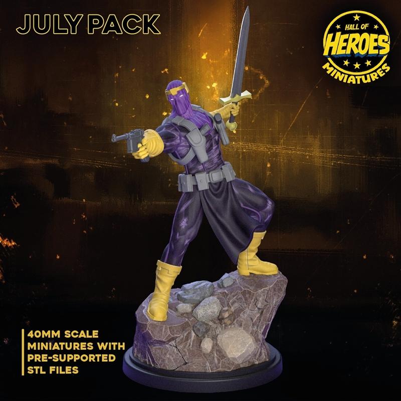 英雄殿堂迷你模型 - 扎莫 - 3D打印雕塑|Hall of Heroes Miniatures – Zemo – 3D Print Model STL