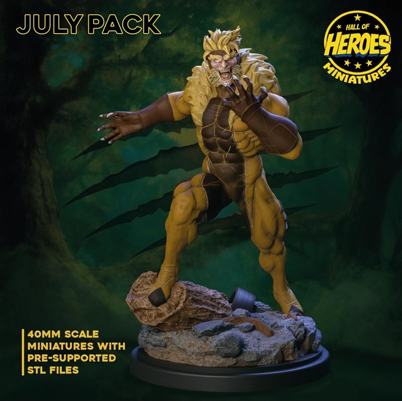 英雄殿堂迷你模型——不可阻挡的巨兽 3D打印版|Hall of Heroes Miniatures – The Unstoppable Beast – 3D Print Model STL